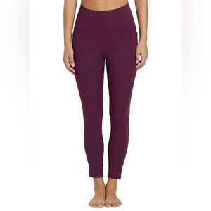 Girlfriend Collective Plum 7/8 Length High Rise Leggings sz S Purple Pants